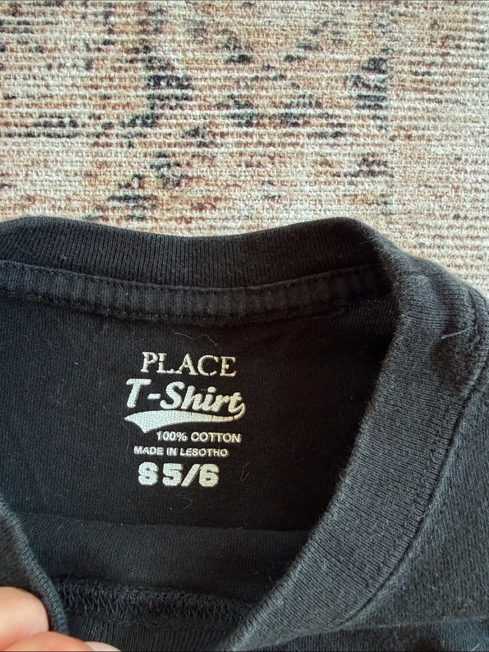 Place Black Long-Sleeve Pocket Tee for Kids